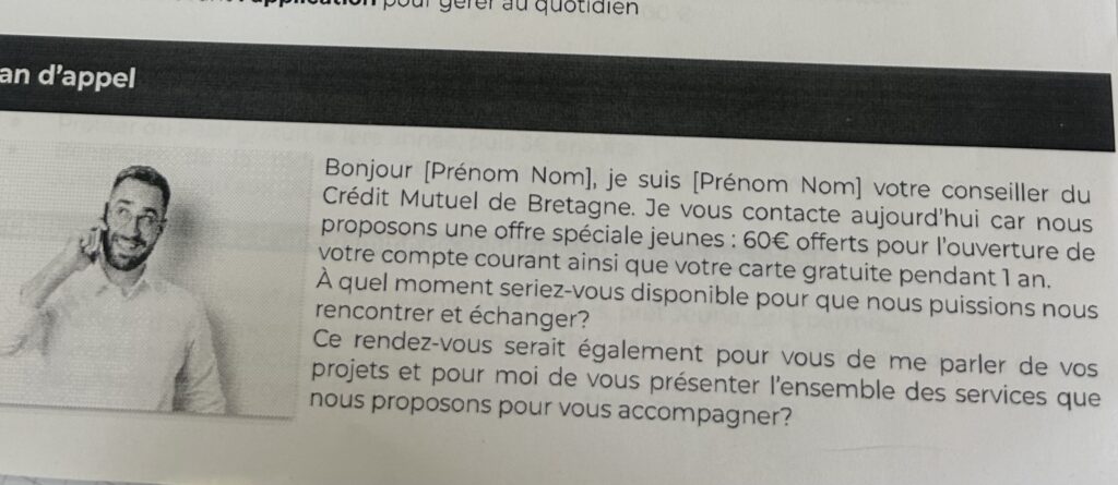 Stage crédit mutuel de bannalec trame